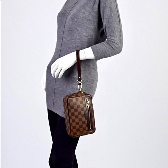 👑✅PRICE FIRM✅NO OFFERS SUPER SALE!! AUTHENTIC LV Damier Ebene Clutch. Rare - Picture 14 of 17